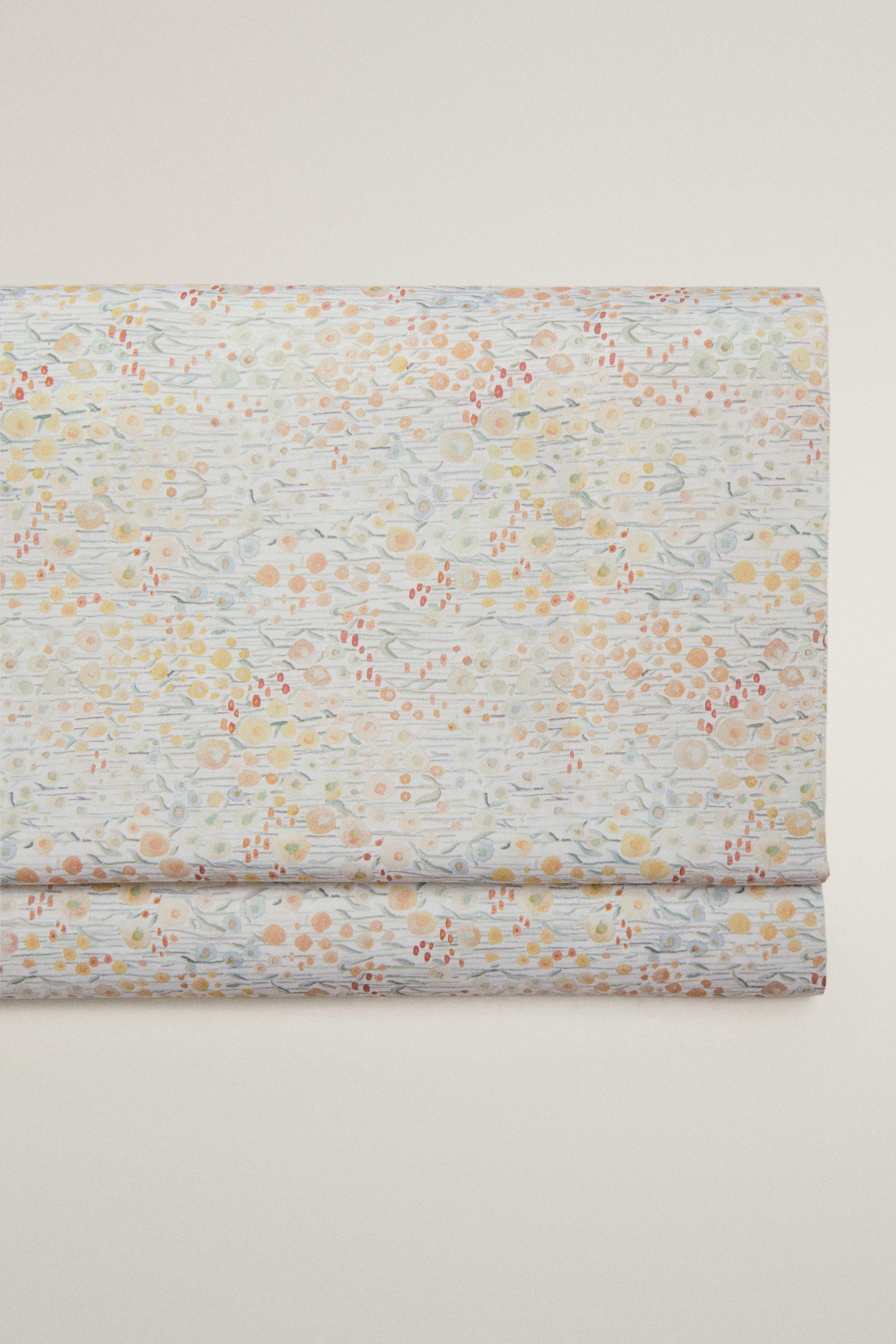 MINI FLORAL PRINT SATEEN FLAT SHEET